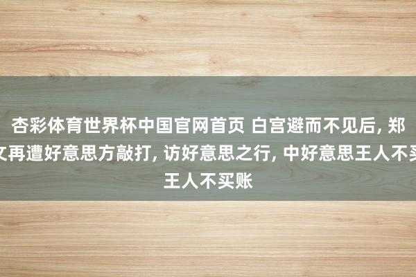 杏彩体育世界杯中国官网首页 白宫避而不见后, 郑丽文再遭好意思方敲打, 访好意思之行, 中好意思王人不买账