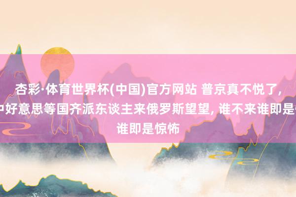 杏彩·体育世界杯(中国)官方网站 普京真不悦了, 让中好意思等国齐派东谈主来俄罗斯望望, 谁不来谁即是惊怖