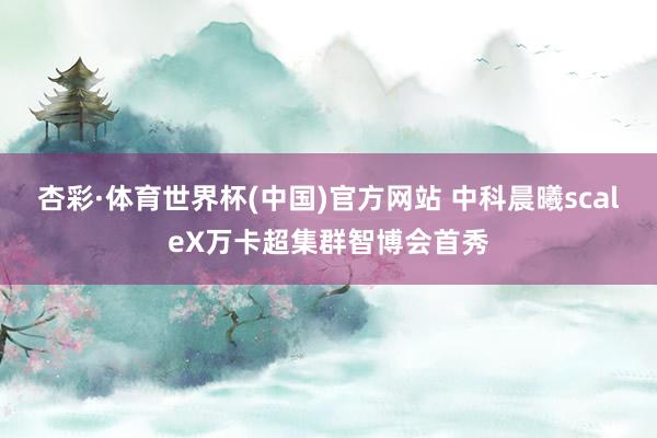 杏彩·体育世界杯(中国)官方网站 中科晨曦scaleX万卡超集群智博会首秀