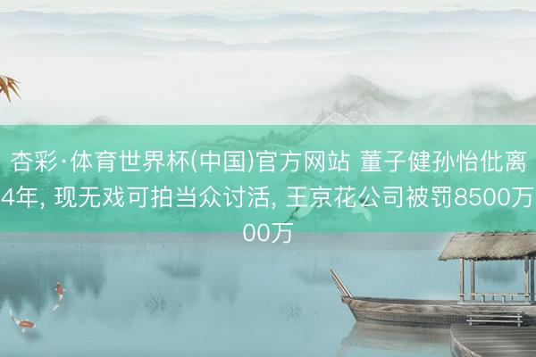 杏彩·体育世界杯(中国)官方网站 董子健孙怡仳离4年， 现无戏可拍当众讨活， 王京花公司被罚8500万