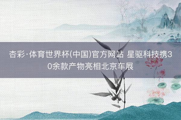 杏彩·体育世界杯(中国)官方网站 星驱科技携30余款产物亮相北京车展